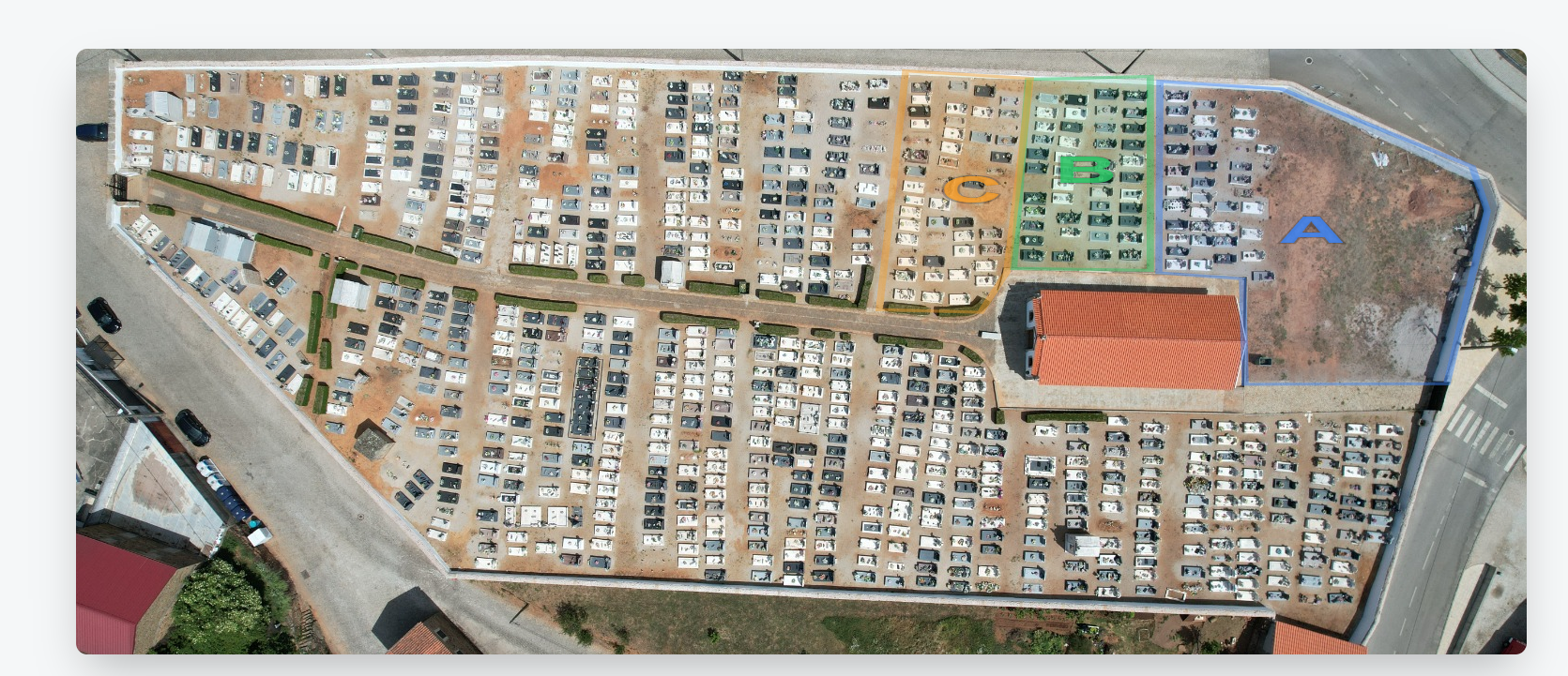 Mapa interativo do cemitério